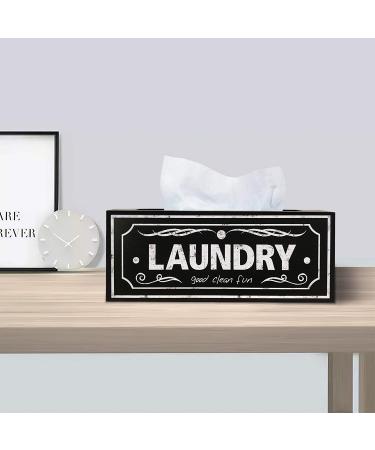 UCUDI Laundry Softener Dispenser Cover & Dryer Sheets Holder Wall Art Decor - Black - Buy Online on SooperMarket.com