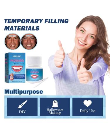 Provisional Denture Kit - Formable Tooth Repair Set for Missing Teeth | 3PCs Prosthesis Dental Care Tools - Buy Online on SooperMarket.com