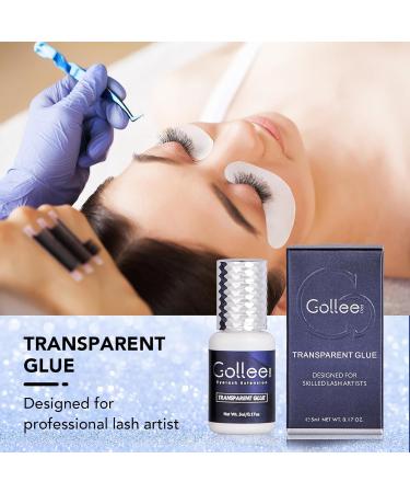 Transparent Eyelash Extension Glue - Fast Drying Clear Adhesive (0.17fl.oz / 5ml) for Professional Eyelash Extensions - 6 Week Retention - Buy Online on SooperMarket.com