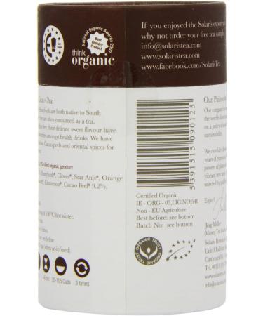 Organic Solaris Tea Rooibos Cacao Chai 50g Chocolate - Loose Whole Leaf, Pack of 1 - Buy Online on SooperMarket.com
