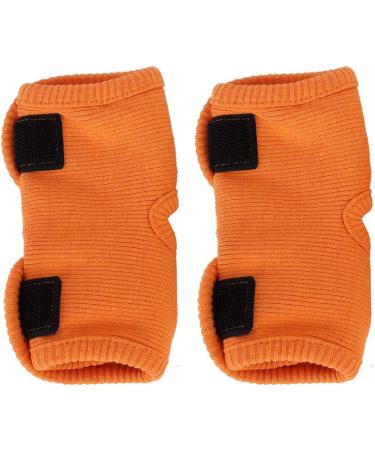 2Pcs Adjustable Dog Cat Leg Brace Elastic Warm Knee Pads for Surgery Wound Support and Stability for Injury Recovery Prevent Licking (Orange) - Buy Online on SooperMarket.com