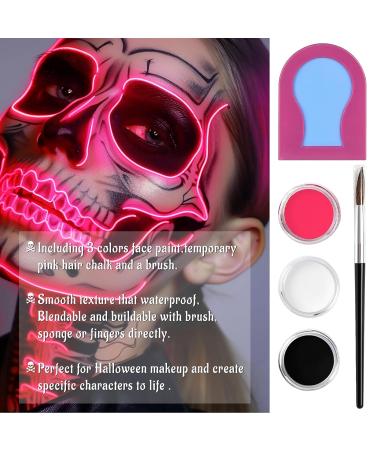 Ultimate Halloween Makeup Kit | Tri-Color Face Paint Hair Chalk & Neon Body Paint for SFX & Cosplay - Buy Online on SooperMarket.com