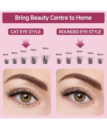 Lash Cluster Individual Eyelash - 192 Pcs Fluffy DIY Extensions | D Curl Natural Look Black False Eyelashes - Buy Online on SooperMarket.com