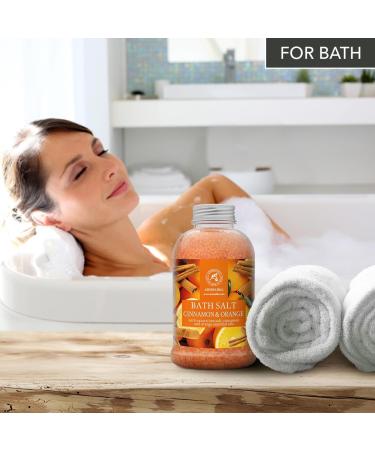 Buy Cinnamon-Orange Bath Salt 21.16 Oz (600g) - Natural Aromatherapy Soak for Relaxation | Body Care & Beauty - Buy Online on SooperMarket.com