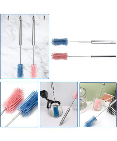 Toatelu Silicone Bottle Brush Set - 2-Piece Long Handle & Rotating Hygienic Cleaning for Baby Bottles & Food Glasses - Buy Online on SooperMarket.com