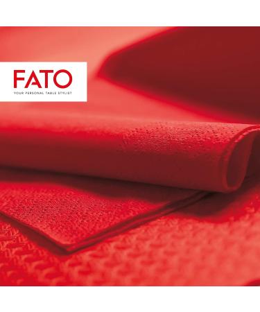 FATO Disposable Paper Napkins - 50 Pack 33x33cm Red 2-Layer 4-Folded Eco-Friendly & FSC Certified for Lunch/Buffets - Buy Online on SooperMarket.com