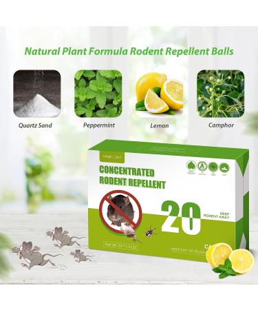 MAGIC CAT 20 Pack Peppermint Oil Rodent Repellent Balls - Natural Mouse Away for Car Engines, RV, Closet, Garage, Home - Pet Safe Rodent Control Solution - Buy Online on SooperMarket.com