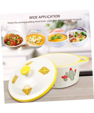 Alipis 1pc Ceramic Steamed Egg Bowl Food Serving Bowl Noodle Ceramic Baking Bowl Kitchen Bowl Child Dessert 13.8x10.3cm Assorted Color-1 - Buy Online on SooperMarket.com