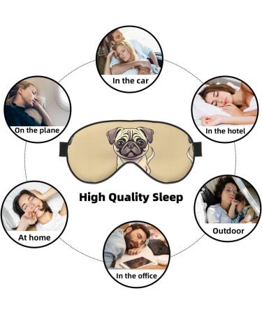 Funny Cartoon Pug Puppy Eye Mask - Soft & Breathable Sleep Patch for Travel & Relaxation - Buy Online on SooperMarket.com