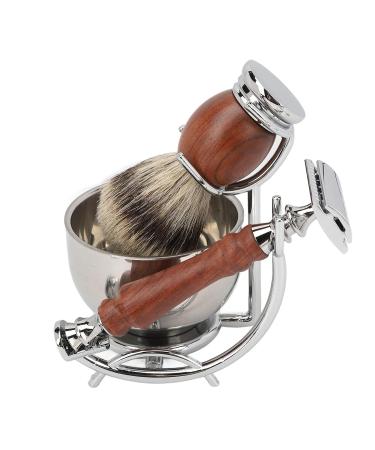 Shaving Bowl and Brush Set - Retro Alloy Beard Brush Cream Brush Stand & Soap for Men | Premium Shaving Accessories - Buy Online on SooperMarket.com