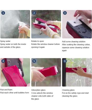 Magnetic Glass Cleaning Tool Window Cleaner Double-sided Household Double Layer Glass Cleaner For High-rise Buildings 20-30mm - Buy Online on SooperMarket.com