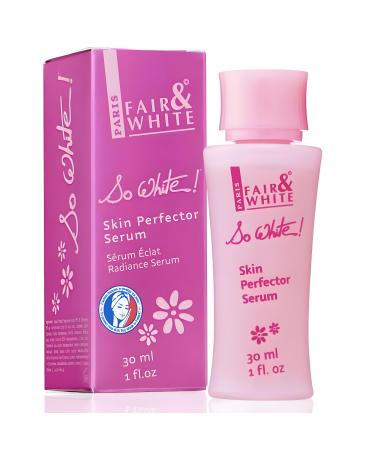 Fair and White So White Skin Brightening Serum 30ml - For Face Elbows Knees Feet - with Kojic Acid and Castor Oil