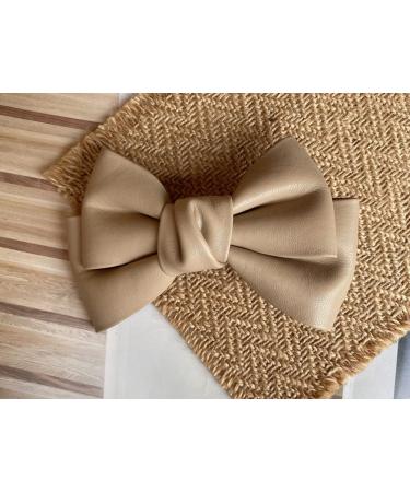 4-Piece Handmade PU Leather Hair Bow Clip Set for Women - Bow Alligator Clips Hair Barrettes - Buy Online on SooperMarket.com