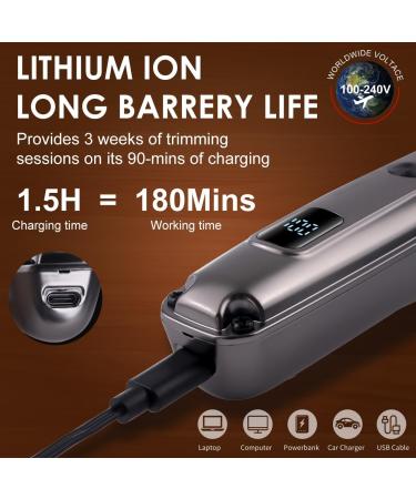 Hatteker Beard Trimmer for Men - Waterproof Electric Razor Cordless Hair Clippers & Grooming Kit for Mustache Nose Body & Facial Hair - Perfect Father's Day Gift - Buy Online on SooperMarket.com