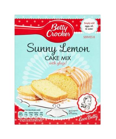 Betty Crocker Sunny Lemon Cake Mix with Glaze (295g) - Pack of 2