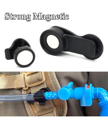 Magnetic Tube Clip for Drinking Hose | Tactical Outdoor Bracket for Camping & Hiking | Removable Water Bladder Hose Holder - Buy Online on SooperMarket.com