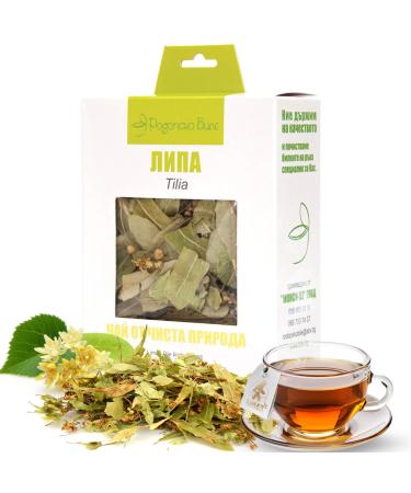 KUKER Linden Tea Loose Leaf Herbal Tea Rhodopian Herb Dried Tilia Flower Dried Herbal Infusion Detox Tila Tea - Linden Flower Tea Calming Relaxing Herb - 30g