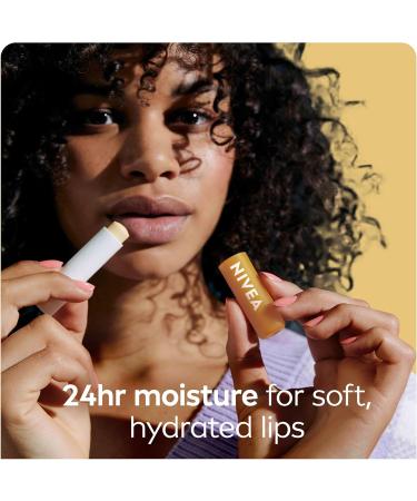NIVEA Vanilla Buttercream Lip Balm | Made with Jojoba Oil & Shea Butter | Keeps lips moisturized for 24H | 2 x 4.8g tubes - Buy Online on SooperMarket.com