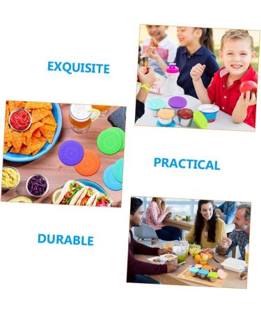 MAGICLULU 24 Pcs Sauce Cup Silicone Lid Dressing Cups Lids Dipping Cups Lids Silicone Covers for Bowls Silicone Cup Covers Spices Dipping Sauce Bowls Lids Fresh Cover Snack Silica Gel Child 6.3X6.3CMx4pcs Assorted Colorx4pcs - Buy Online on SooperMarket.com