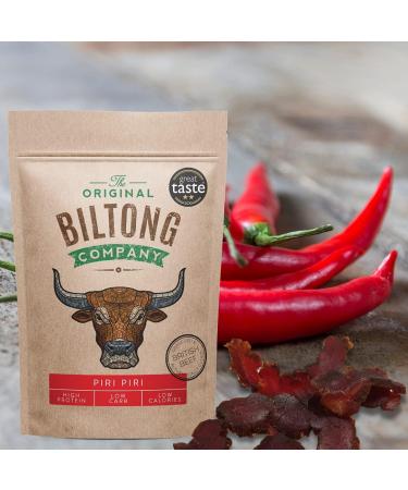 Piri Piri Biltong - High Protein Healthy Snack from British & Irish Beef | 250g Pack - The Original Biltong Company - Buy Online on SooperMarket.com