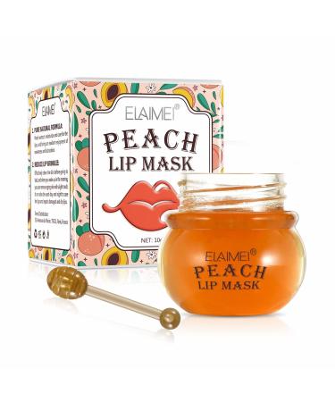 Lip Mask Lip Mask Pads Anti-Ageing Moisturising Lip Pads Suitable for Dry and Cracked Lips Collagen Lip Sleeping Mask for Lip Care (Peach