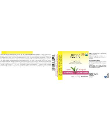 Divine Essence-Organic-Tea Tree Essential Oil-100% pure & natural-15ml ECOCERT NPN: 80039839 - Buy Online on SooperMarket.com