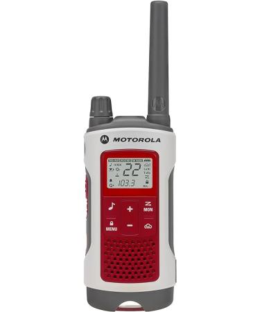 Motorola Solutions T480 Talkabout Rechargeable Emergency Preparedness Two-Way Radio Single Unit (Red/White)