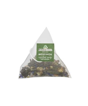 Miracle Tree Moringa Energy Tea - Cherry Chamomile | Organic, Caffeinated Coffee Alternative | 16 Pyramid Sachets - Buy Online on SooperMarket.com