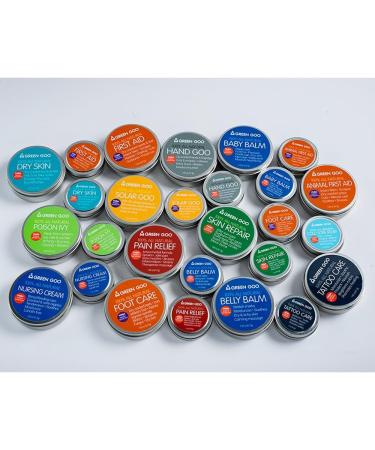 Green Goo Baby Balm Large Tin - 3 Piece Set 0.6 lb | Organic & Natural Baby Care | International Shipping Available - Buy Online on SooperMarket.com
