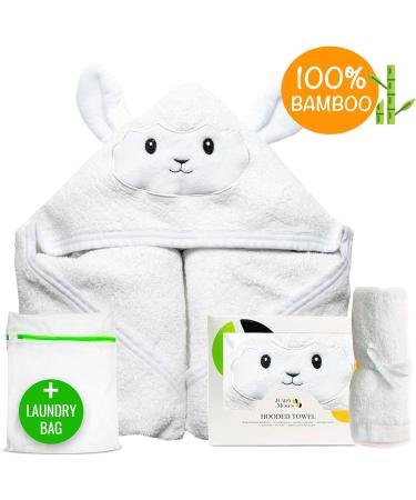 JM Organic Bamboo Hooded Baby Towel - Hypoallergenic & Absorbent - Perfect Baby Gift Set - Buy Online on SooperMarket.com