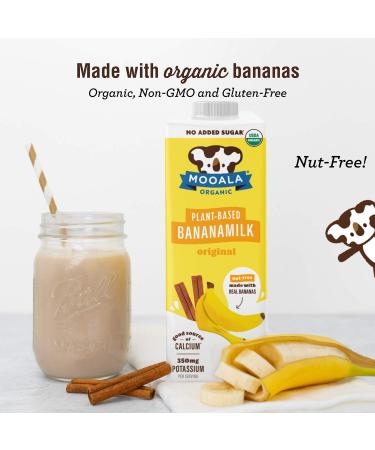Mooala Organic Original Bananamilk 1L (Pack of 6) - Shelf-Stable Non-Dairy Plant-Based Beverage - Buy Online on SooperMarket.com