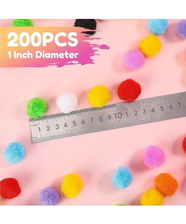Caydo 200PCS Pink 1 Inch Pom Poms for Arts and Crafts- Mother's Day Gift Idea for Kids Creative Projects - Buy Online on SooperMarket.com