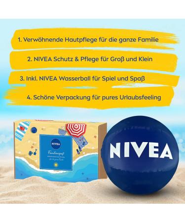 Nivea Family Fun Set - 5-Piece Sun Protection Gift Set with Sun Spray Care Shower & More for All Ages - International Shipping Available - Buy Online on SooperMarket.com