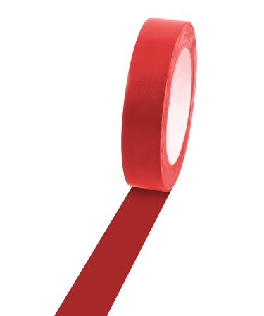 Champion Sports Floor Marking Vinyl Tape for Athletics and Social Distancing - Multiple Colors and Lengths 1" X 60yd Red
