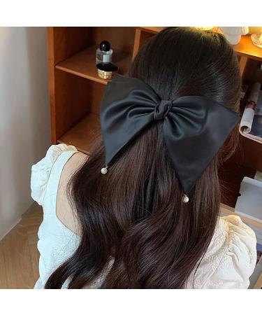 BUAJIUBUA Big Bow Hair Clip with Pearl Dangling for Women & Girls - Prom Hair Accessory - Buy Online on SooperMarket.com