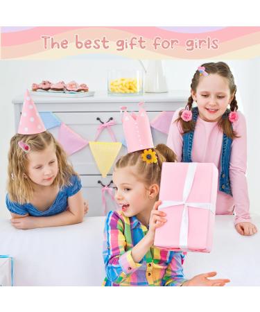 Colorful 56-Piece Hair Clips Set for Girls - Rainbow Sweets & Flower Designs | Perfect Hair Jewelry for Toddlers & Teens - Buy Online on SooperMarket.com