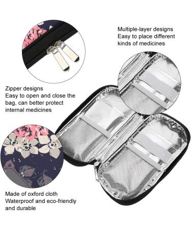 Kadimendium Insulin Cold Storage Bag - Waterproof Eco-Friendly Cool Bag for Patient Care (Black Red Flower) - Buy Online on SooperMarket.com