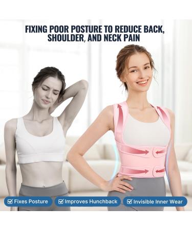 Back Brace and Posture Corrector for Women and Men Back Straightener Posture Corrector Scoliosis and Hunchback Correction Back Pain Spine Corrector Support Adjustable Posture Trainer Small Pink (Small:Waist 26-34'') - Buy Online on SooperMarket.com