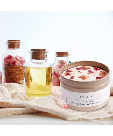 DNAMOFV Mother's Day Fragrance Candle | Handmade Organic Soy | Rose Leaves & Natural Crystals | Perfect Gift for Mom - 200g 50 Hours Burn Time - Buy Online on SooperMarket.com