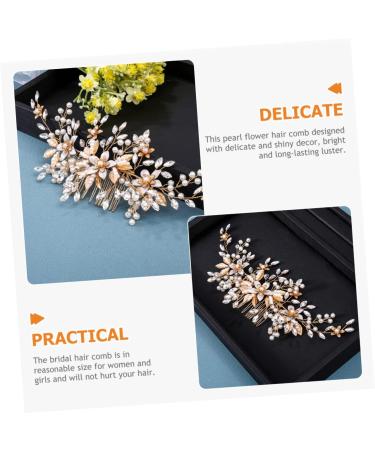 PLAFOPE Headgear Bridal Hair Accessories Bride Headdress Bride Wedding Headdress Wedding Pearl Hair Comb Bridal Headpieces for Wedding Bridal Hair Comb Wedding Headpiece for Bride - Buy Online on SooperMarket.com