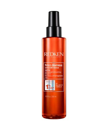 Redken Frizz Dismiss Smooth Force Leave-In Spray | Lightweight Anti Frizz Detangling Lotion | All Day Frizz Control and Smoothness | Sulfate Free 6.8 Fl Oz (Pack of 1)