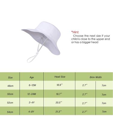 LANGZHEN Baby Girl's Adjustable Sun Protection Beach Hat - White XL - Buy Online on SooperMarket.com