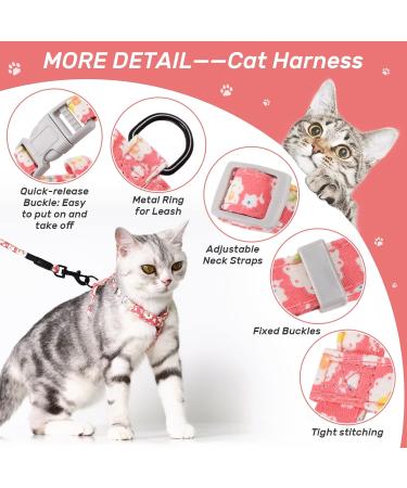 Petom Flower Pattern Cat Dishes & Leash Set | Round Lanyard for Cats - Shop Internationally! - Buy Online on SooperMarket.com