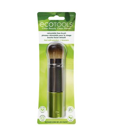 EcoTools Travel Kabuki Makeup Brush - Retractable Green Brush for Foundation, Blush, Bronzer & Powder - Travel Friendly & On The Go - 1 Count - Buy Online on SooperMarket.com