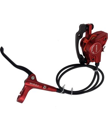 WIROJ Mountain Bike Hydraulic Disc Brake Set - Front & Rear Kit for MTB, e-Bike, Fat Bike - Red - Upgrade from Mechanical Disc Brake - Buy Online on SooperMarket.com