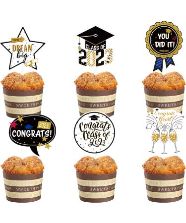 24 Pcs Graduation Season Themed Cupcake Toppers Cake Topper Graduation Party Cake Decorations Party Decorations For Graduation Season Themed Congrats Graduation Party Supplies - Buy Online on SooperMarket.com