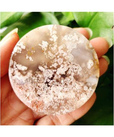 Natural Stone Cherry Blossom Agate Bracelet Heart Palm Stone Shaman Feng Shui Crystal Room Ornament Gemstones and Crystal (Color : 60-70g) - Buy Online on SooperMarket.com
