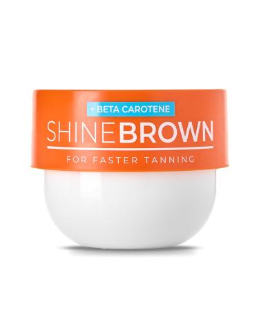 BYROKKO Shine Brown Beta Carotene Tanning Accelerator Carroten Tanning Gel Effective in Sunbeds & Outdoor Sun Natural Tan-boosting Sunbed Cream 200 ml