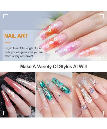 Kalolary 500PCs Extra Long Transparent C Curve Nail Tips XXL Coffin Shape French Fake Nails for Nail Art & Manicure - Buy Online on SooperMarket.com