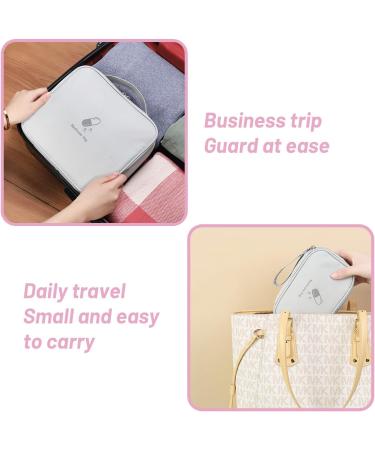 2 Pack Waterproof Large Capacity Medication Bag | Travel Pharmacy & Emergency Kit - Pink - Buy Online on SooperMarket.com
